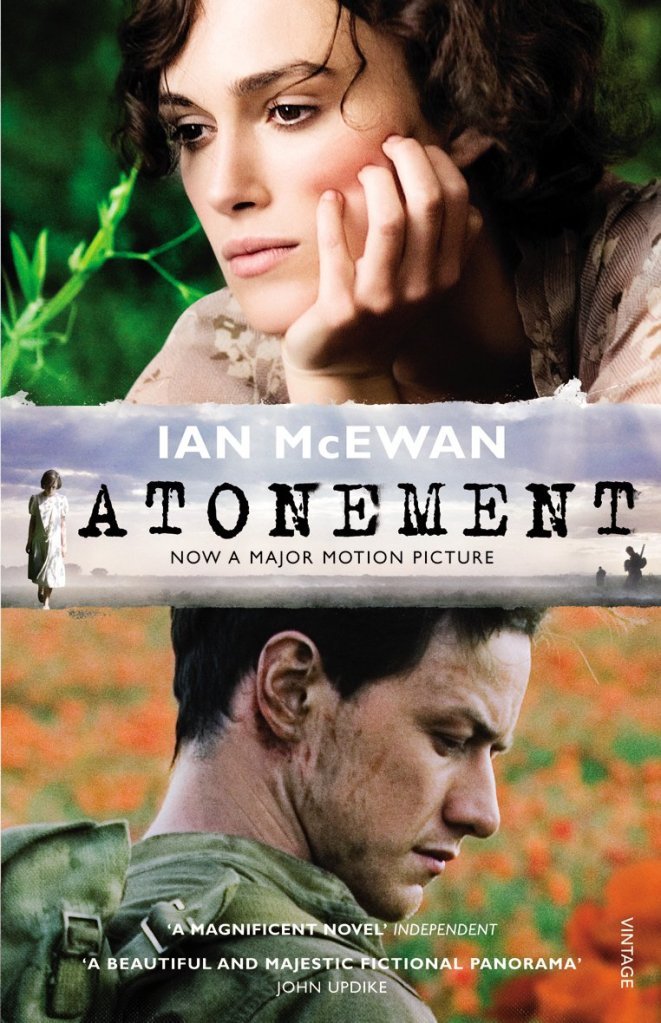 Film tie in edition book cover for Atonement by Ian McEwan